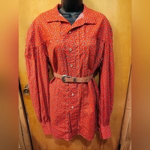 Vintage elegant flower print bouse/dress